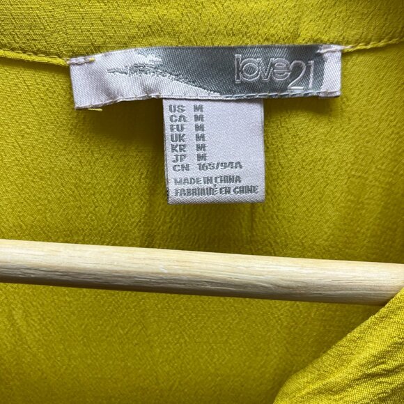 Crepe Tunic | Caftan style | Size M | Golden Yellow - Mustard - Picture 5 of 7